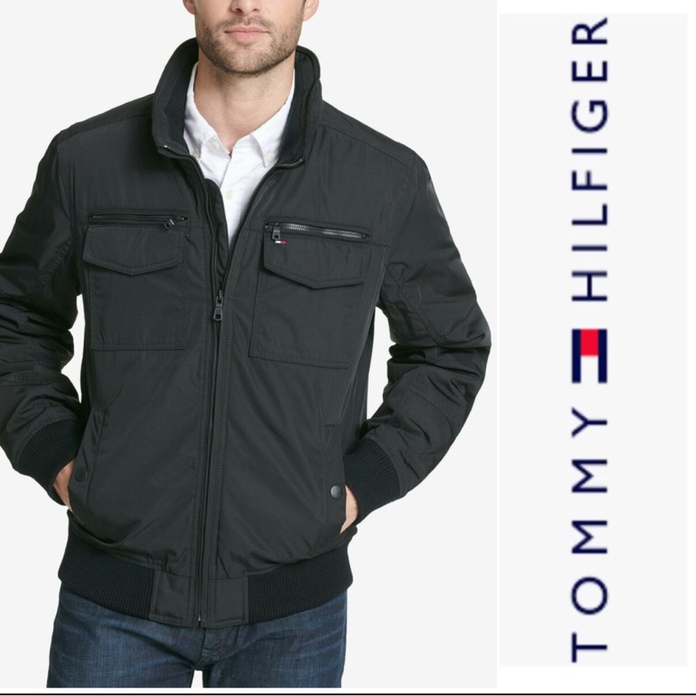 EUC Tommy Hilfiger Black winter coat size Small